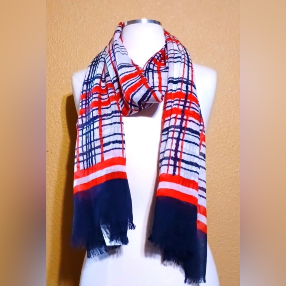 Tommy Hilfiger Scarf - blue and red plaid